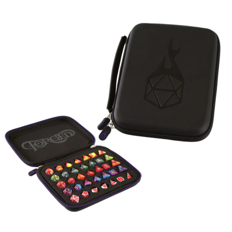 FORGED ZIP-CLOSE DICE BOX, TRAY, & STORAGE CASE