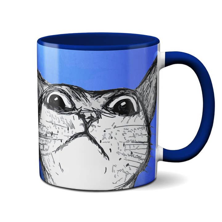 PEEKING CAT MUG