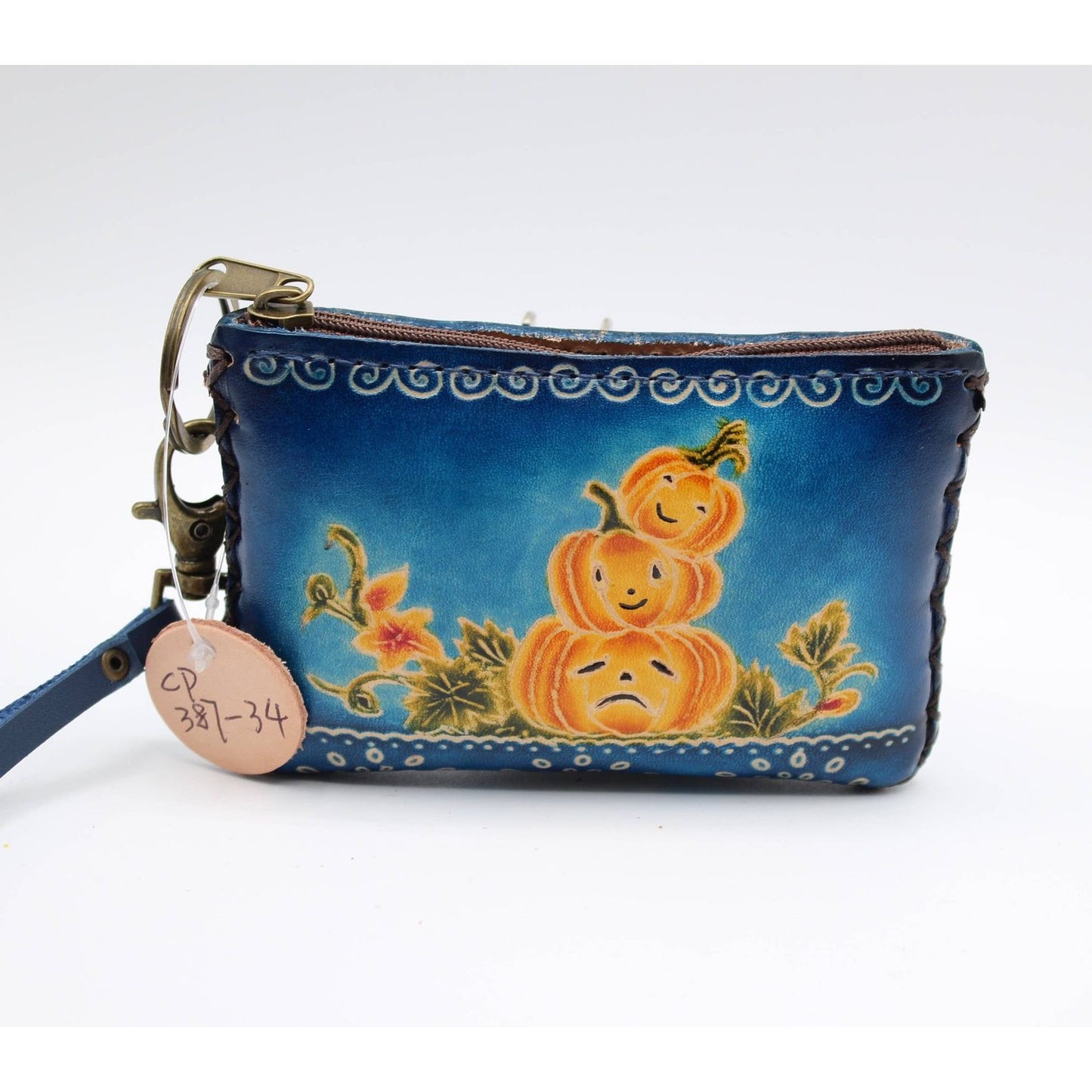 LEATHER PUMPKIN COINPURSE