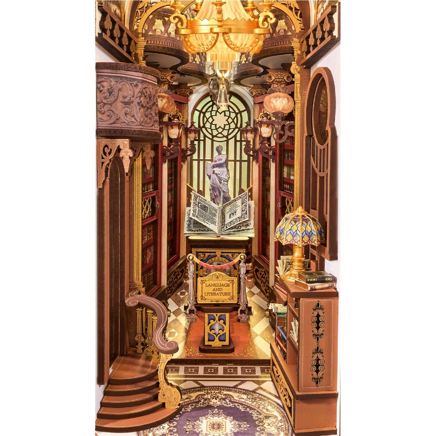 LIBRARY OF WONDERS 3-D WOODEN BOOK NOOK KIT