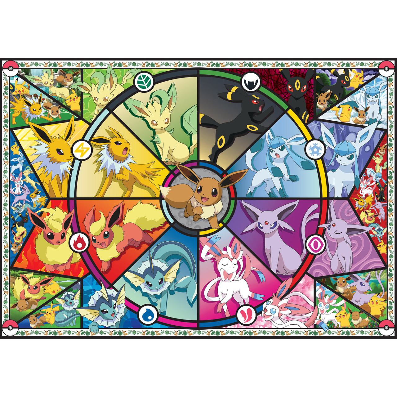 POKEMON EEVEE STAINED GLASS 500PC PUZZLE