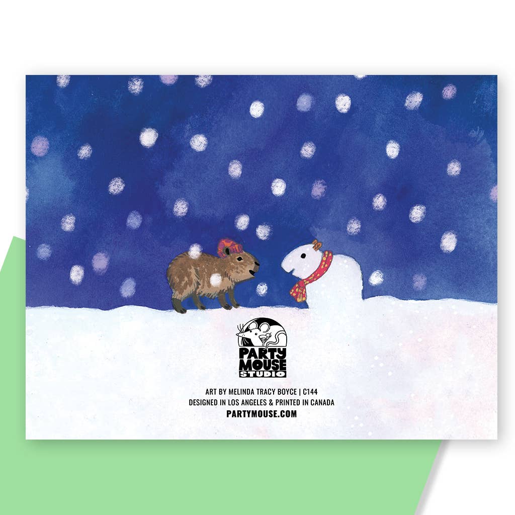 CAPYBARAS CAPY HOLIDAYS GREETING CARD