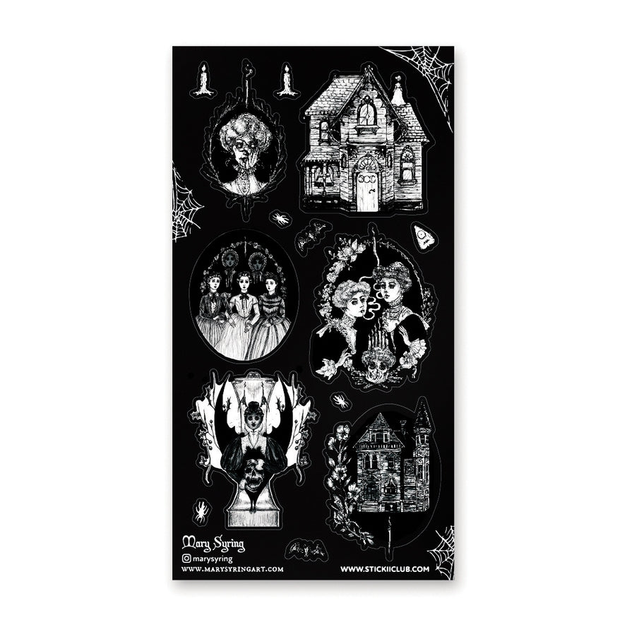 GHOSTLY GOTHIC VISIONS STICKER SHEET
