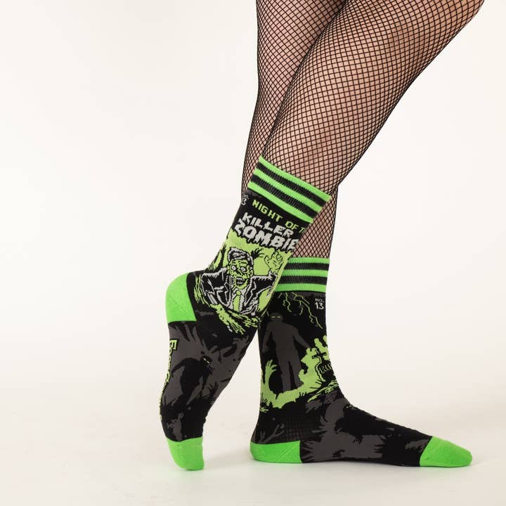 NIGHT OF THE KILLER ZOMBIES CREW SOCKS BY FOOTCLOTHES