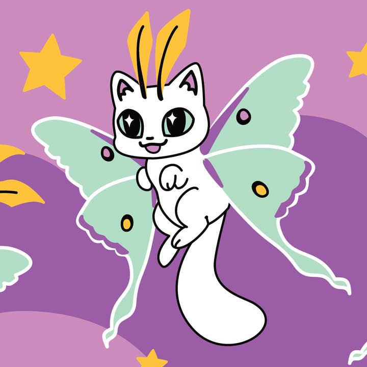 KITTY MOTHS CREW SOCKS BY FOOTCLOTHES