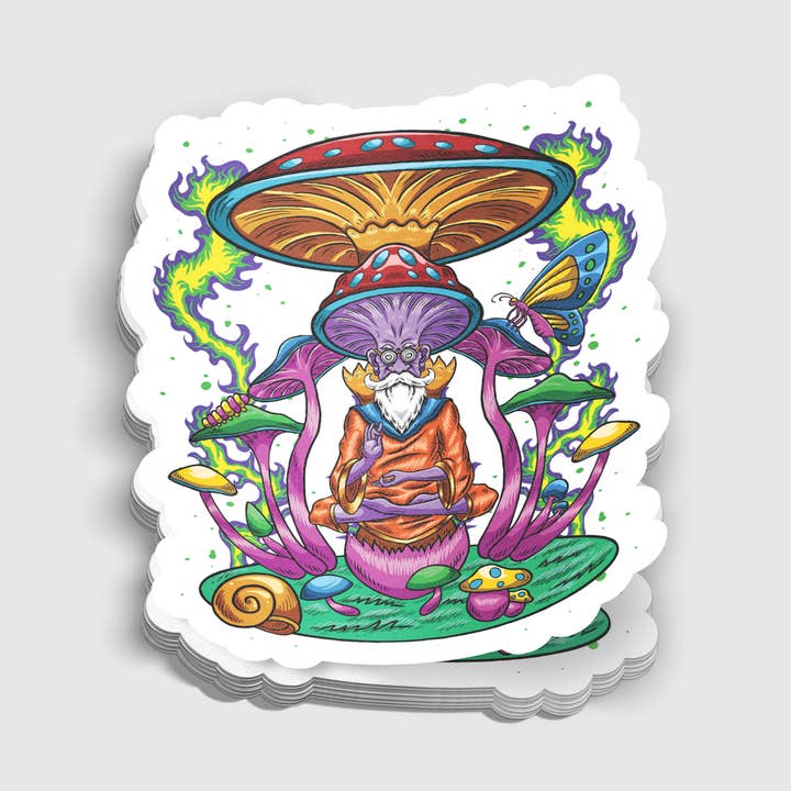 PSYCHADELIC MONK TRIPPY STICKER