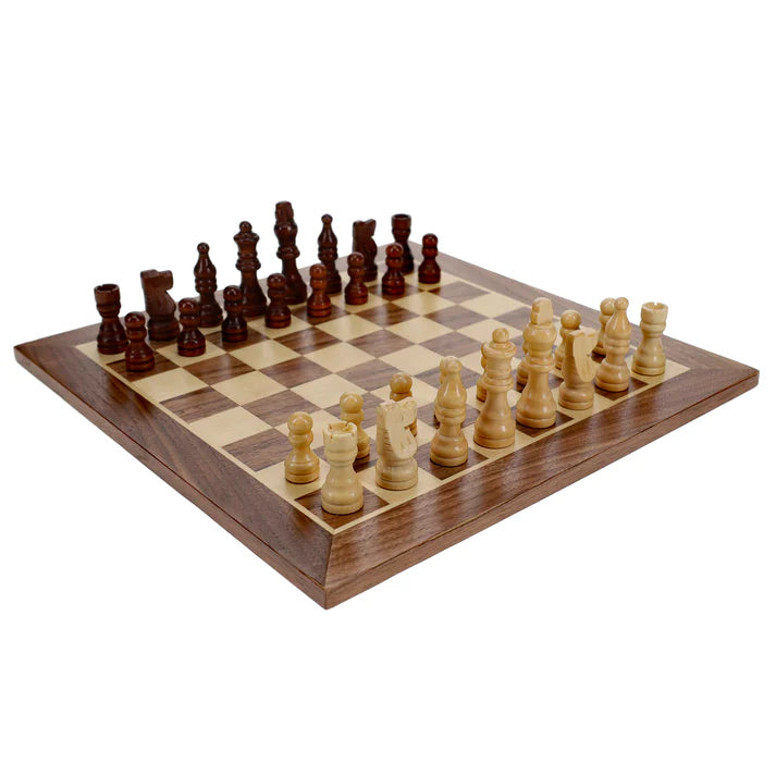 12" WOODEN CHESS SET