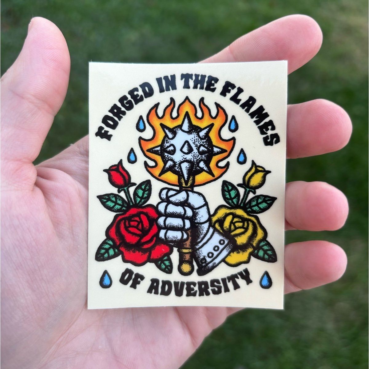 FORGED IN THE FLAMES OF ADVERSARY STICKER