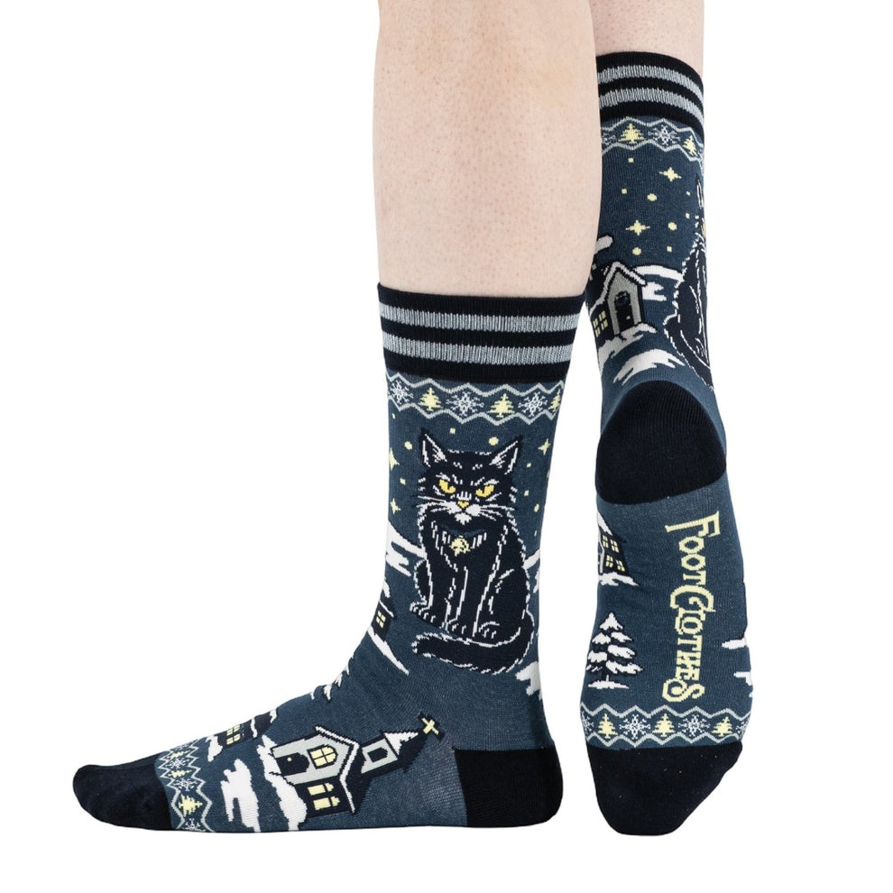 YULE CAT CREW SOCKS BY FOOTCLOTHES