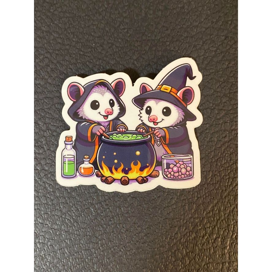 WITCH AND WARLOCK OPOSSUM STICKER