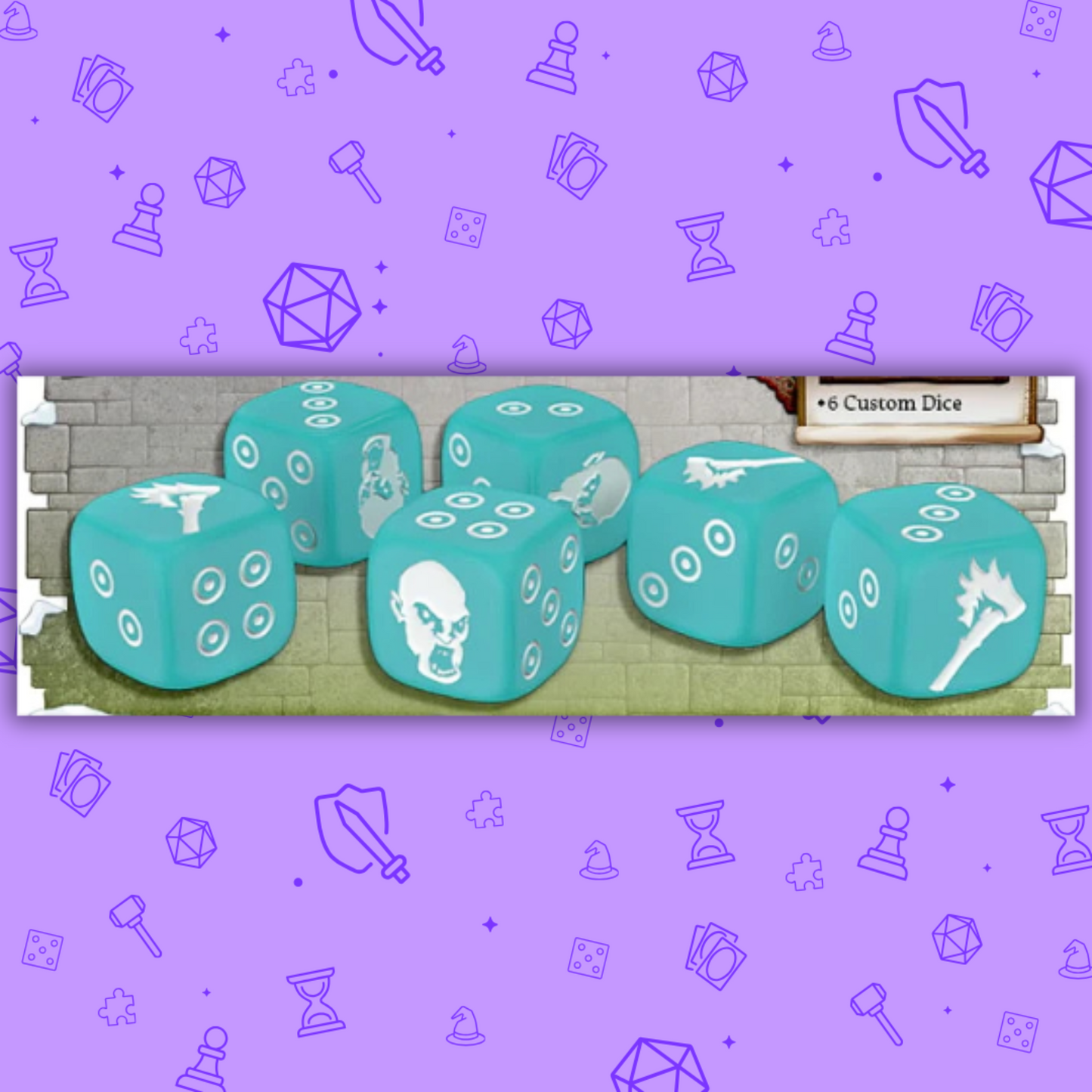 ZOMBICIDE WHITE DEATH FROST DICE (KICKSTARTER EXCLUSIVE)