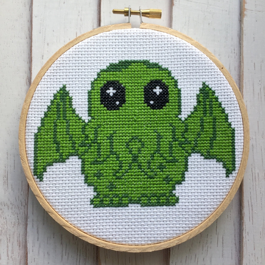 CUTE CTHULHU CROSS STITCH KIT