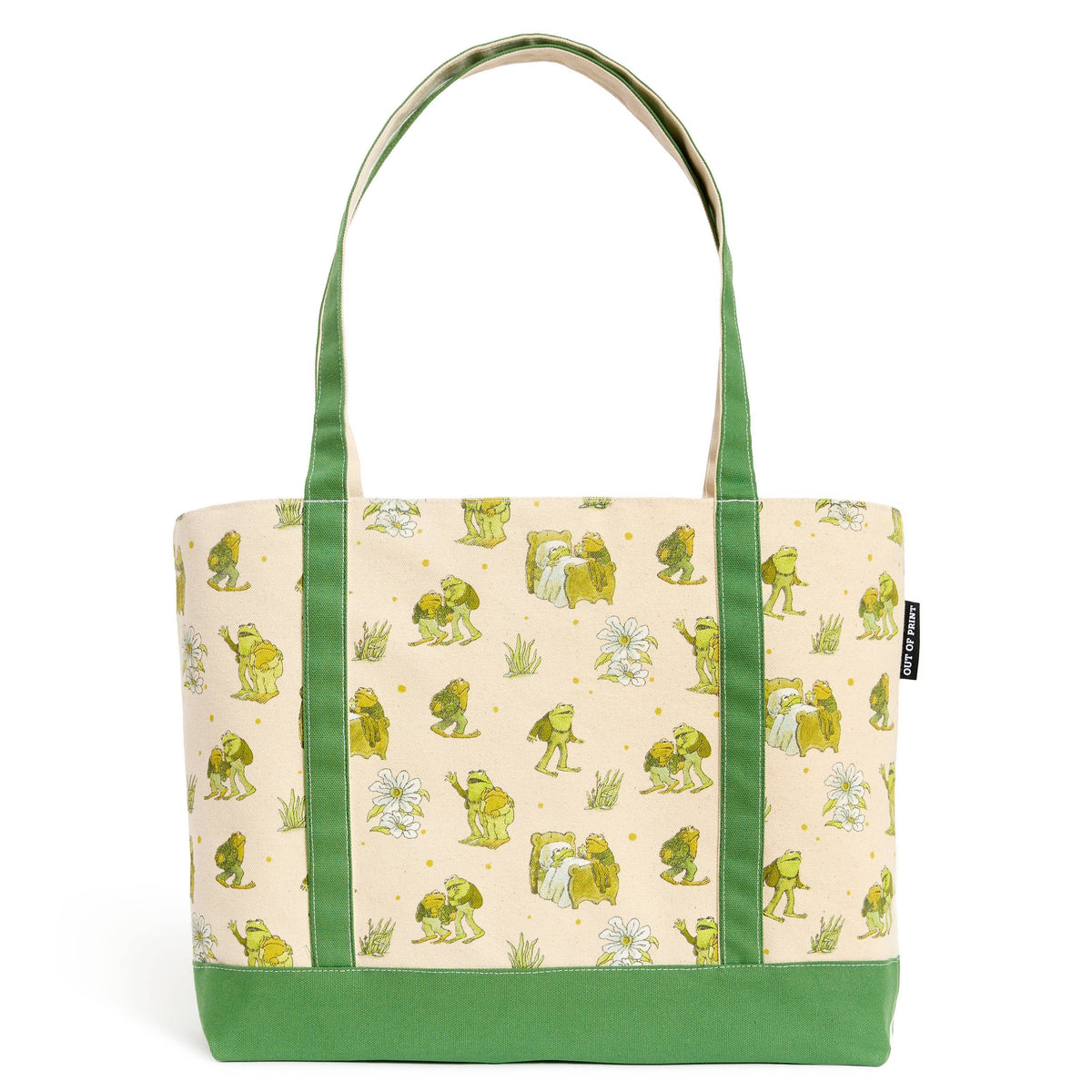 FROG AND TOAD MARKET TOTE BAG WITH ZIPPER