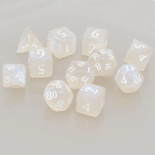 ECLIPSE POLY 11 DICE SET ARCTIC WHITE