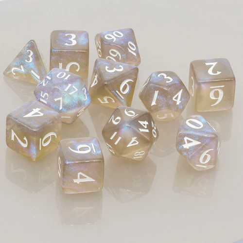 ECLIPSE POLY 11 DICE SET SMOKEY GREY