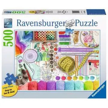 NEEDLEWORK STATION PUZZLE 500 PC (LARGE FORMAT)