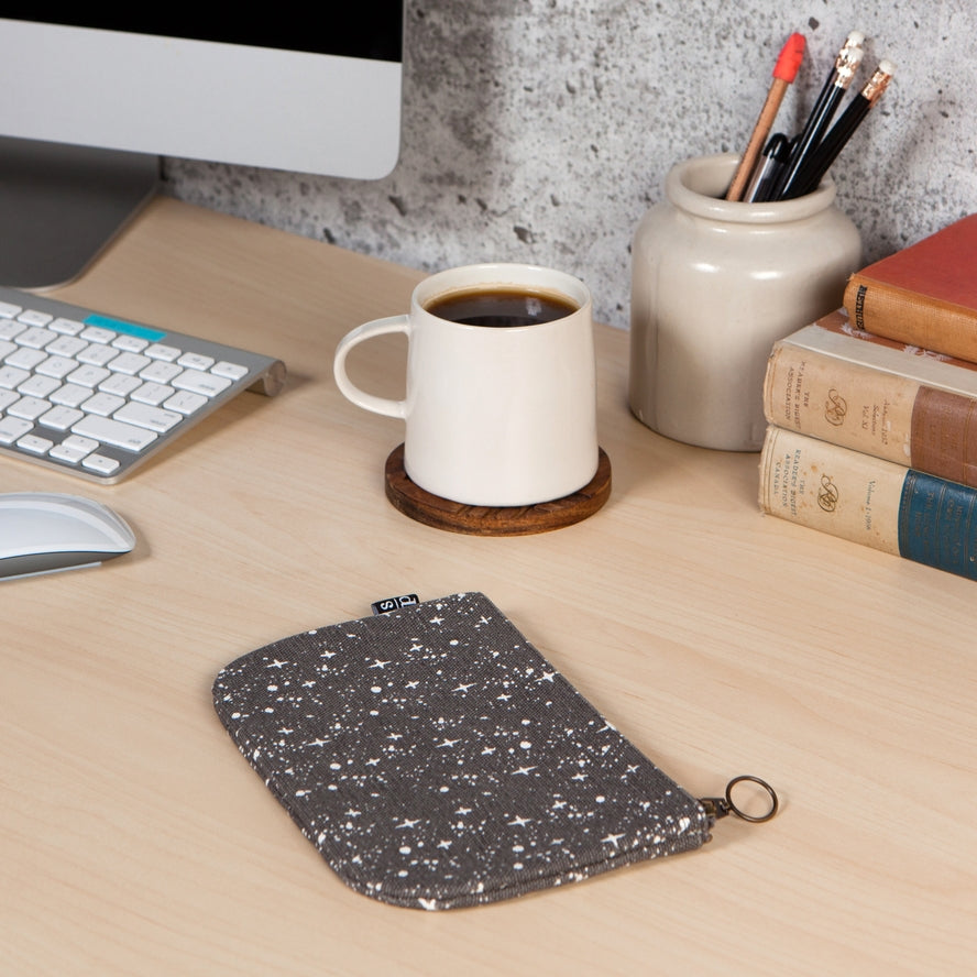 NIGHT SKY CANVAS ZIPPER POUCH
