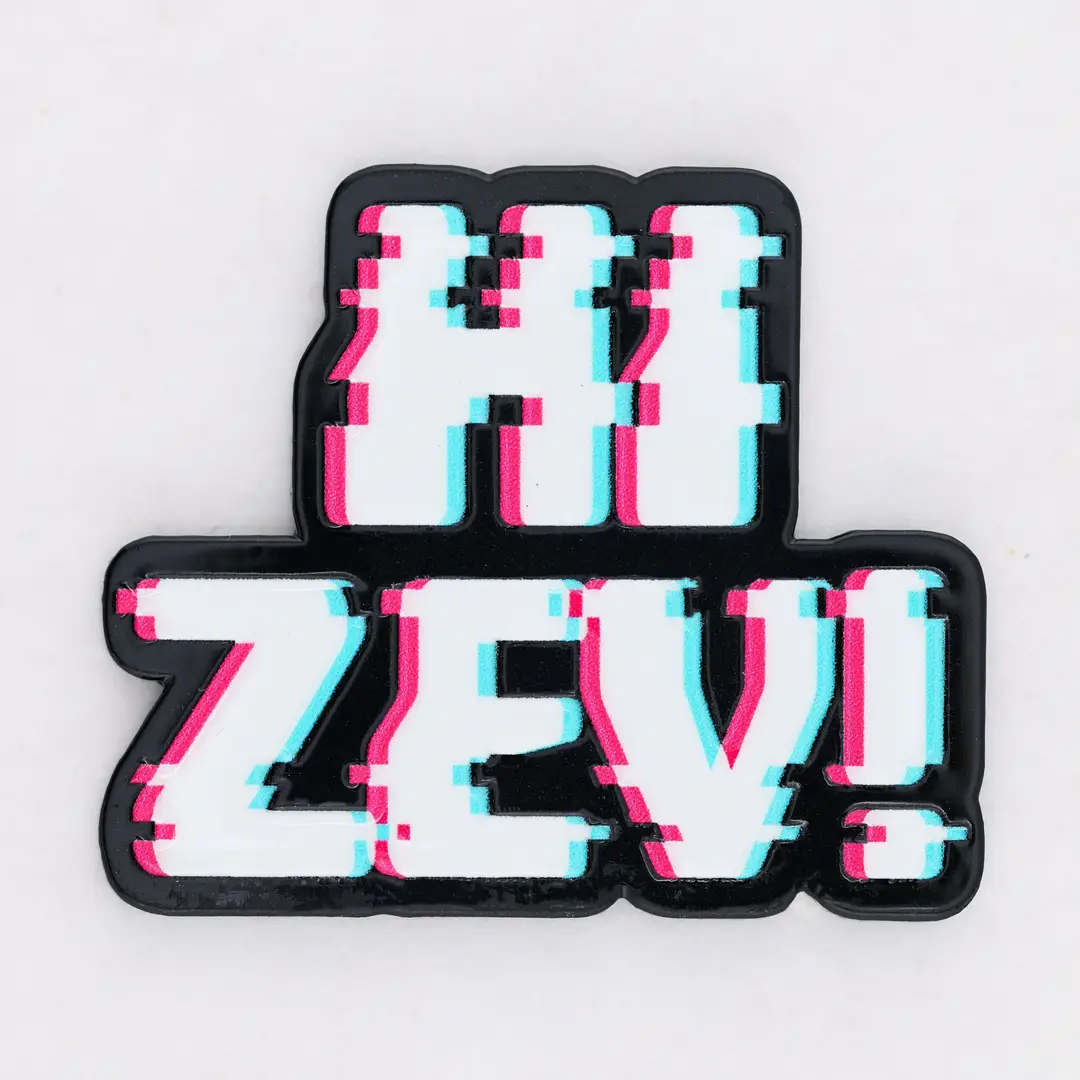 DUNGEON CRAWLER CARL HI ZEV! GLITCH ENAMEL PIN