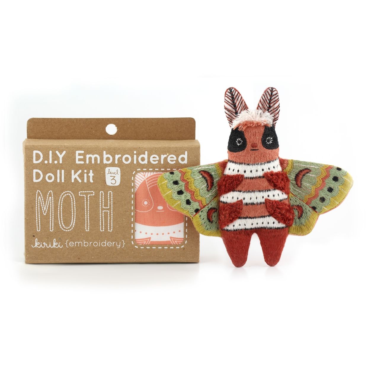D.I.Y. MOTH EMBROIDERED DOLL KIT