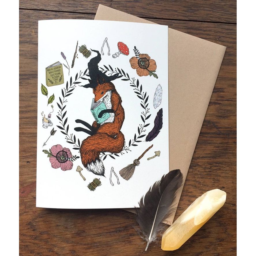 MAGIC STUDENT FOX GREETING CARD