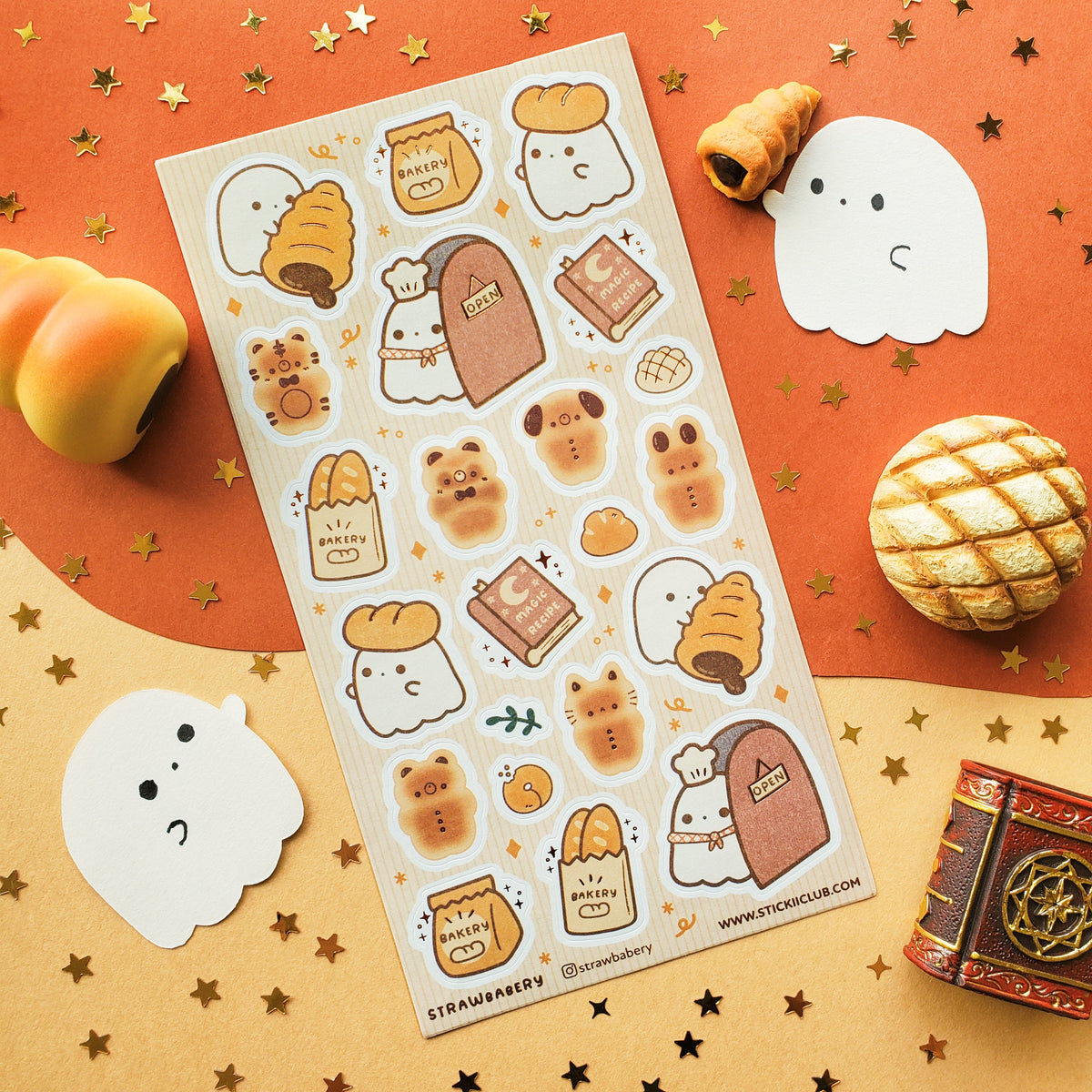 BOO'S BAKE SHOP STICKER SHEET