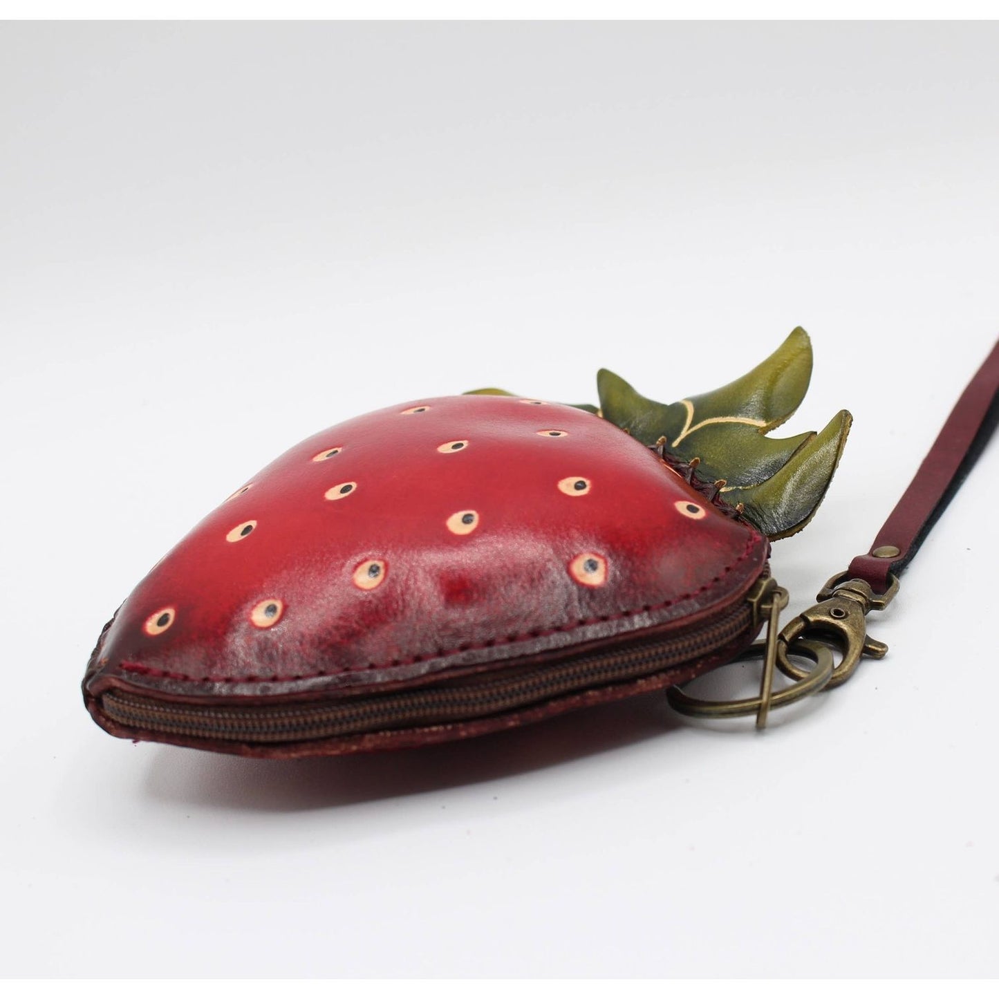 STRAWBERRY LEATHER COIN PURSE