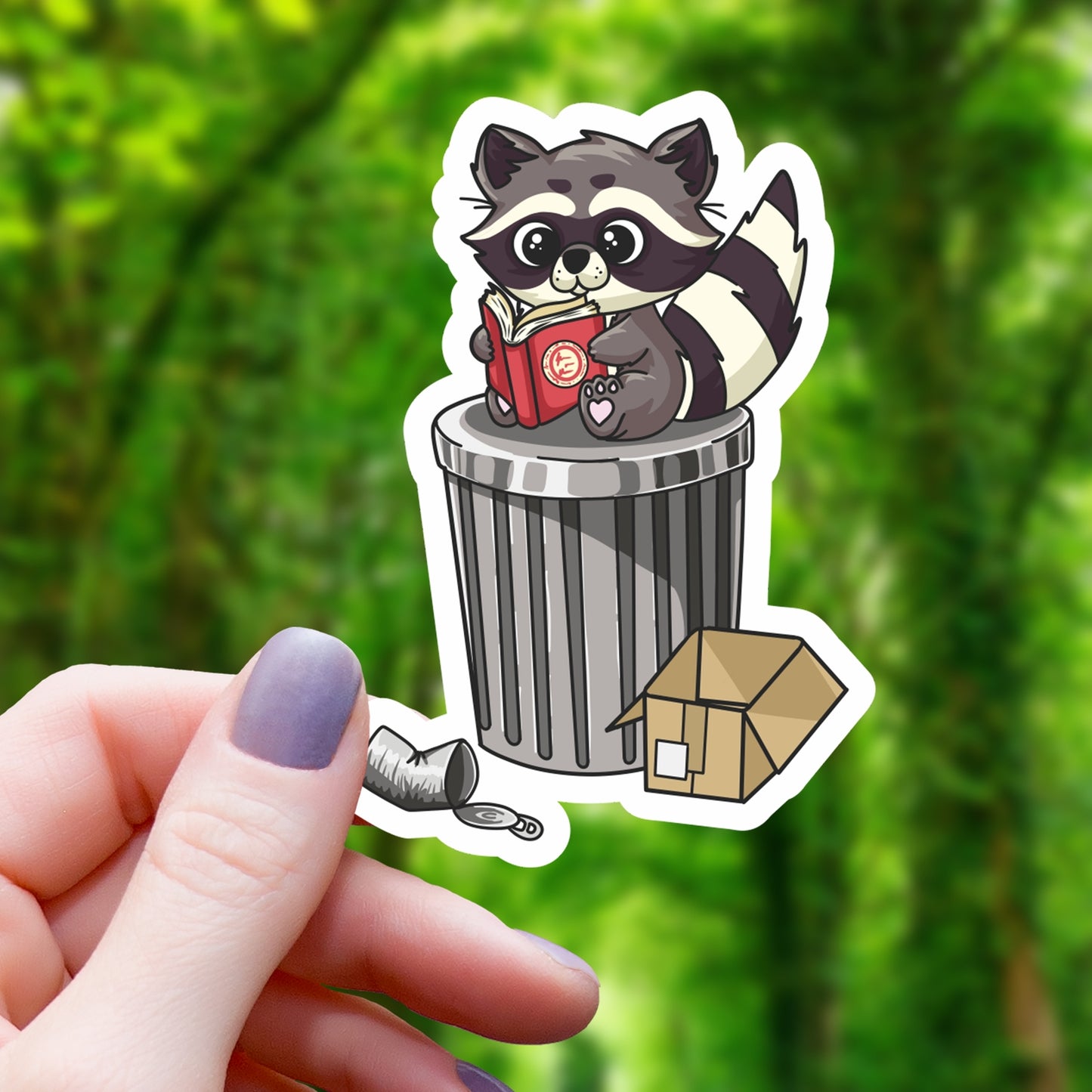TRASH PANDA READING STICKER