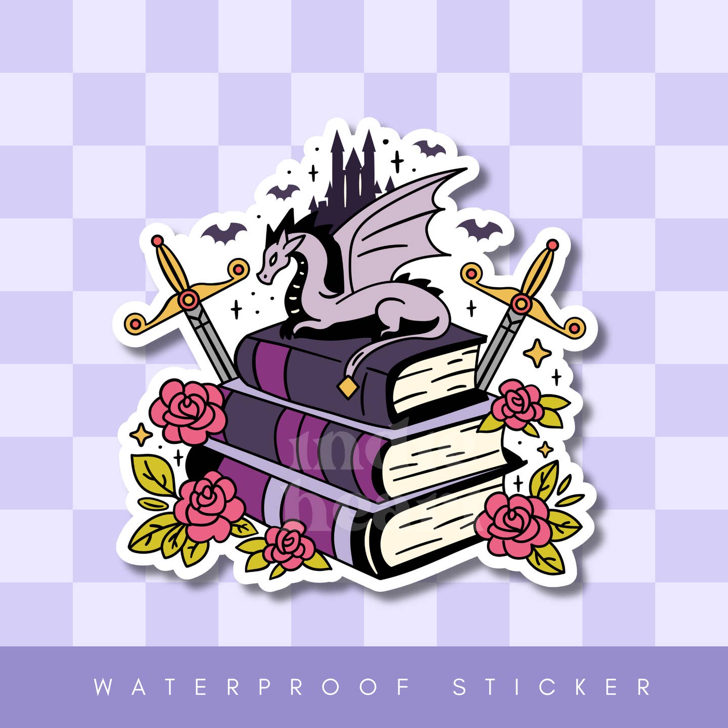 FANTASY READERS DRAGON STICKER