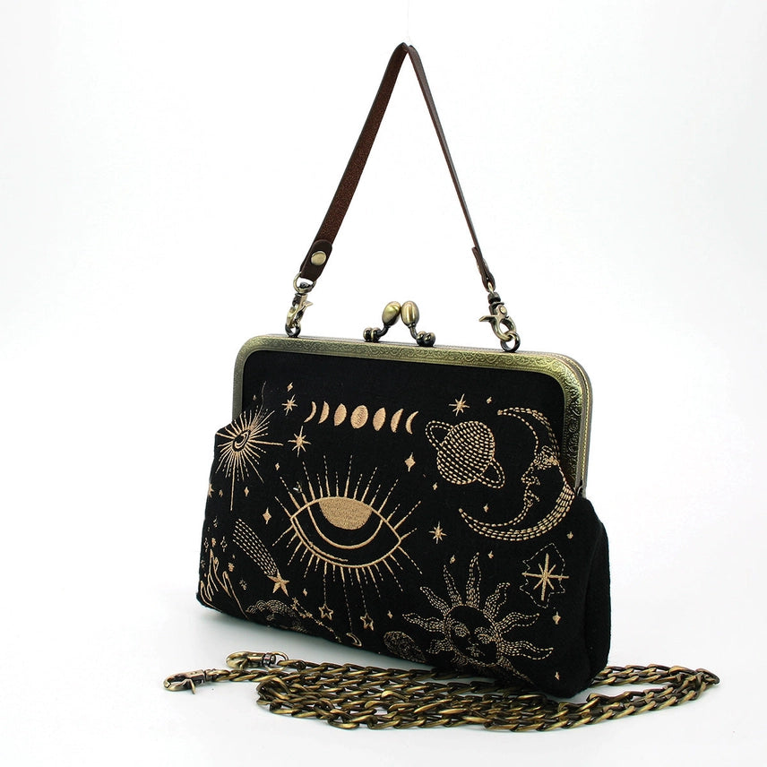 CELESTIAL KISSLOCK CLUTCH BAG