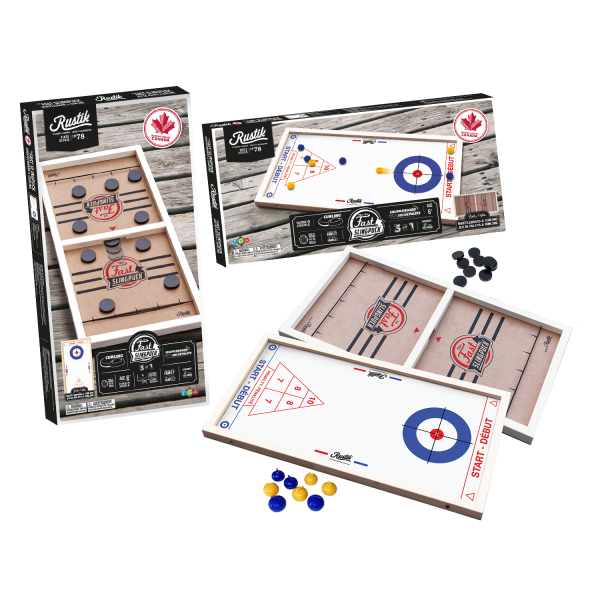 RUSTIK SLINGPUCK / CURLING / SHUFFLEBOARD 3-IN-1