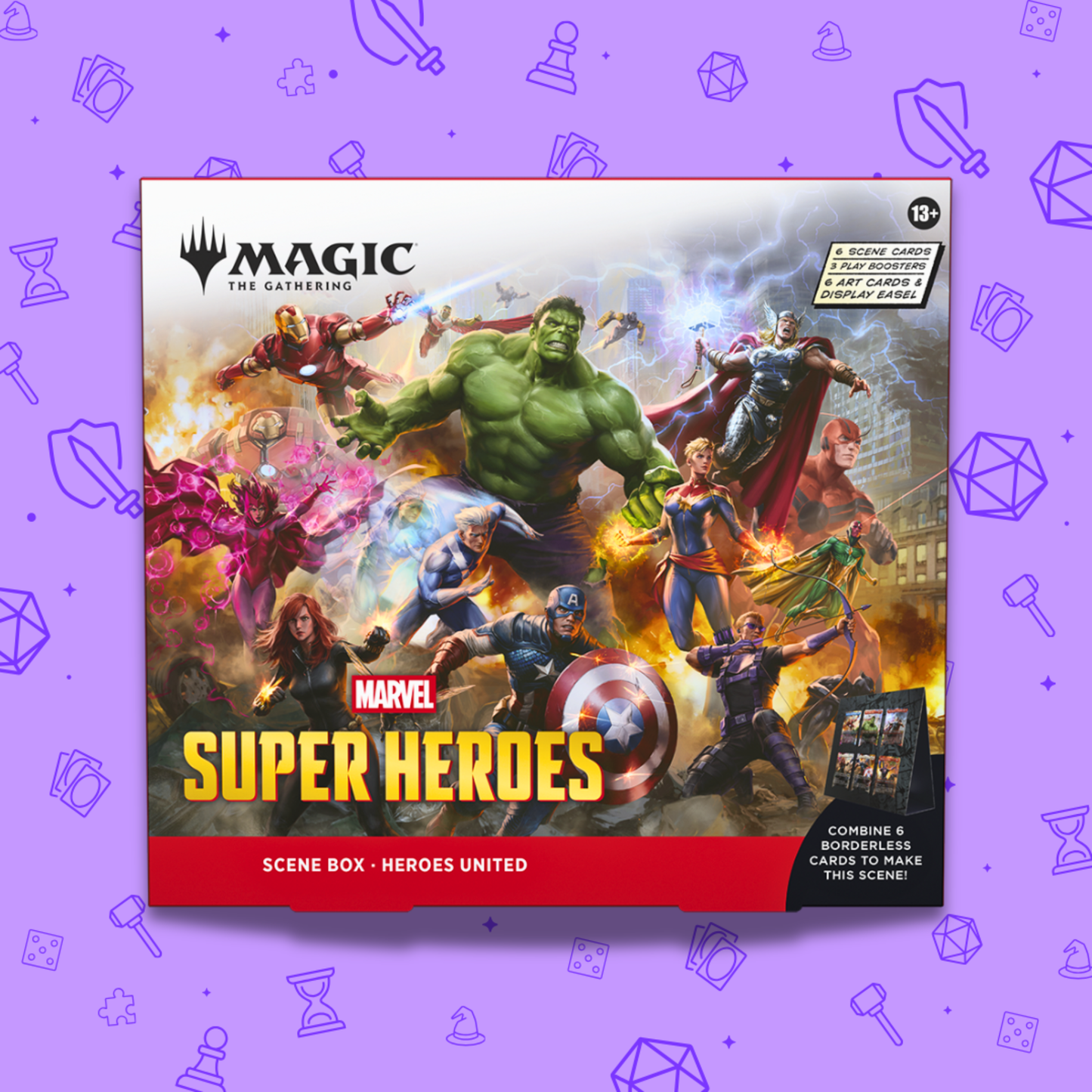 MAGIC THE GATHERING MARVEL SUPER HEROES HEROES UNITED SCENE BOX PREORDER