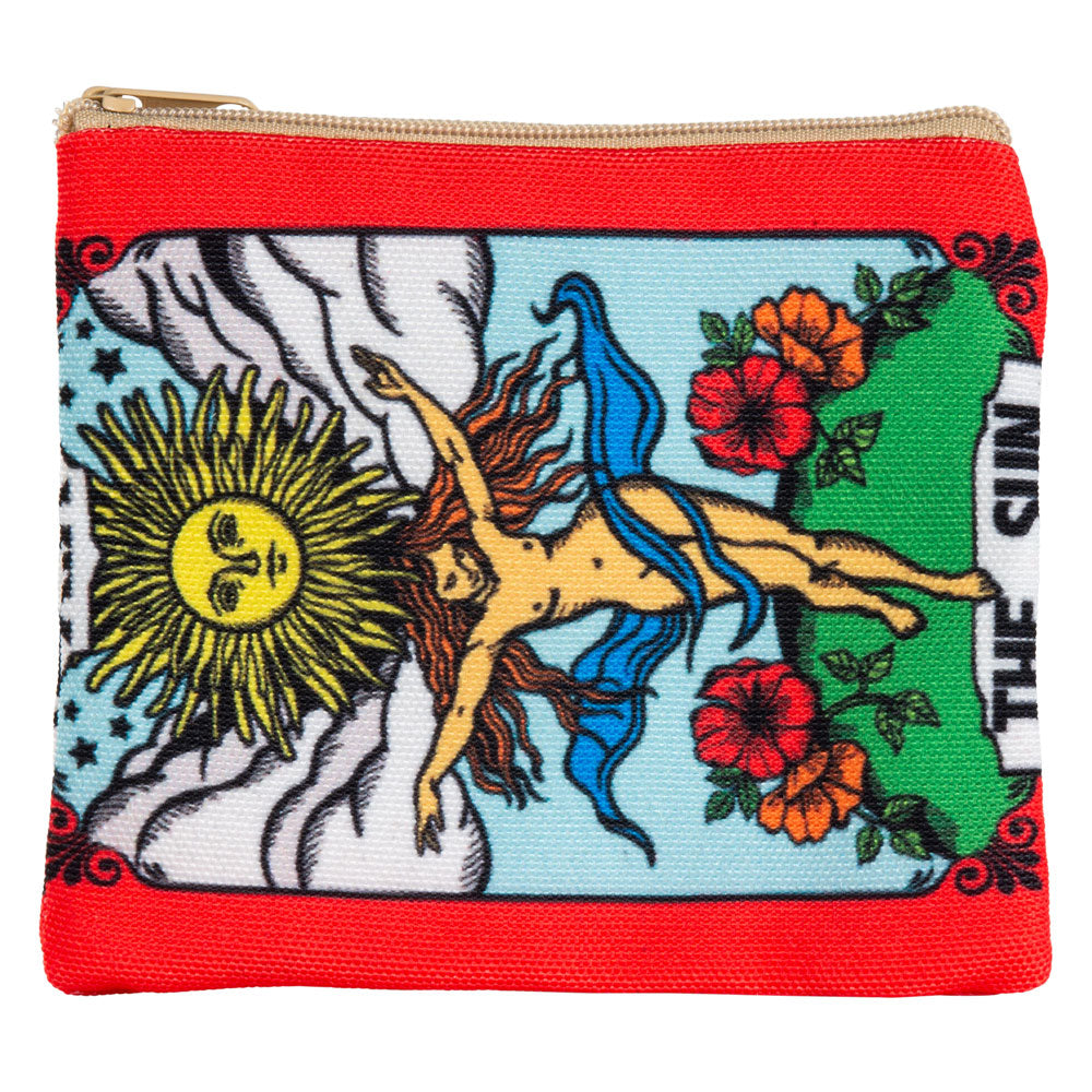 TAROT COIN PURSE ZIP POUCH (THE SUN)