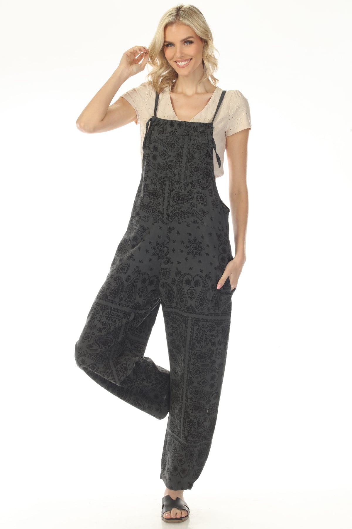 BANDANA OVERALLS - GRAY