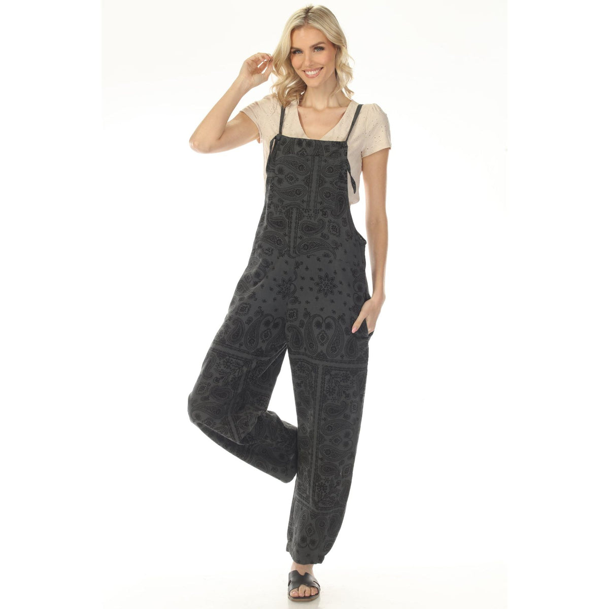 BANDANA OVERALLS - GRAY