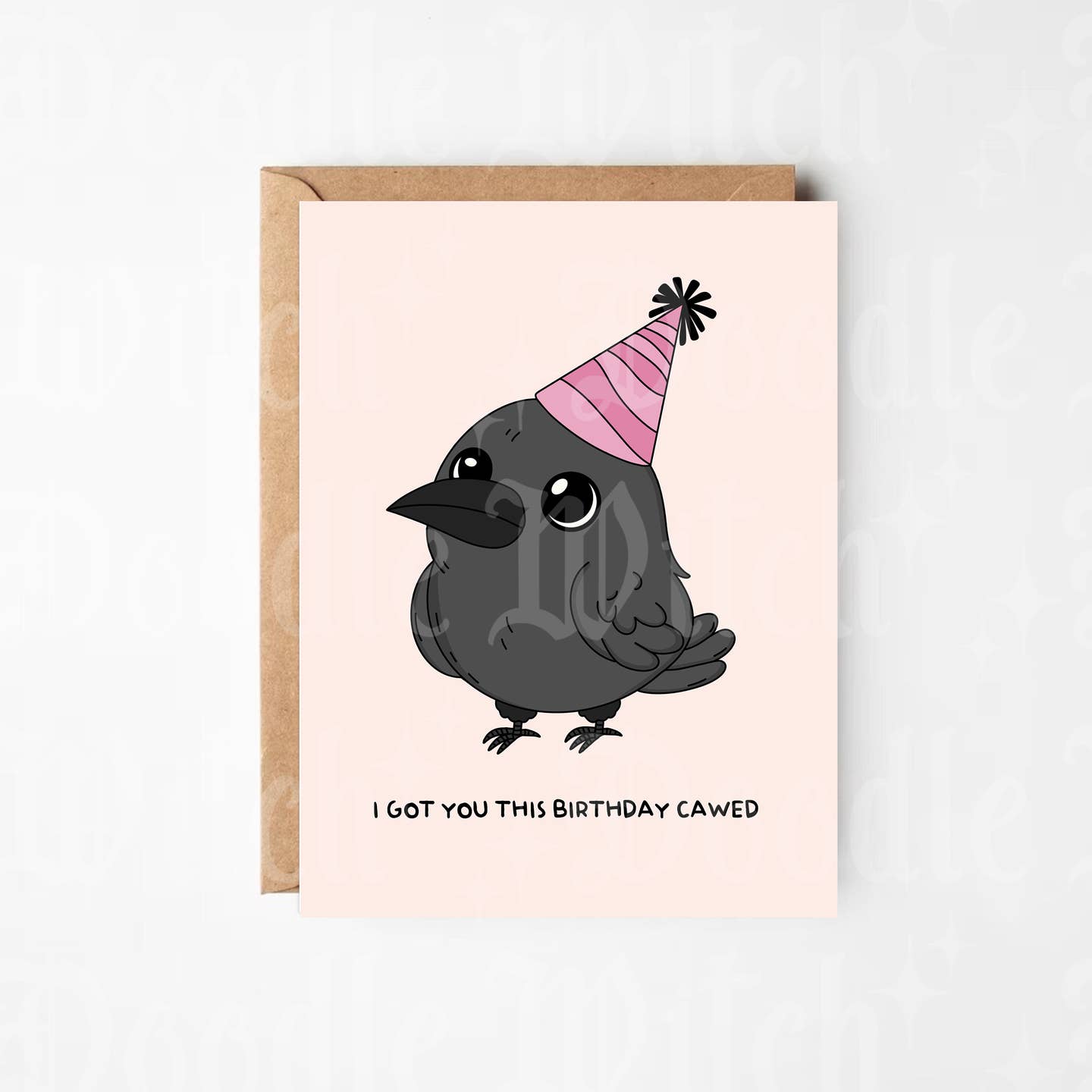 RAVEN BIRTHDAY CAWED GREETING CARD