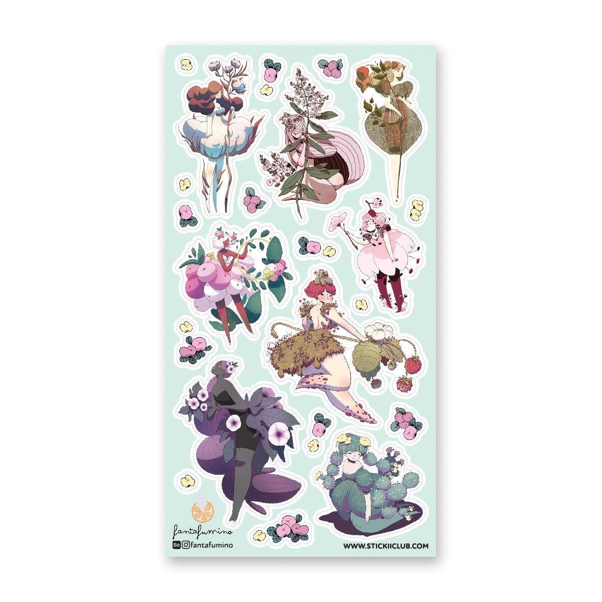 FABULOUS FLORA-GIRLS STICKER SHEET