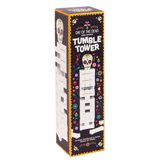 DAY OF THE DEAD BONE SHAPED SKELETON TUMBLE TOWER