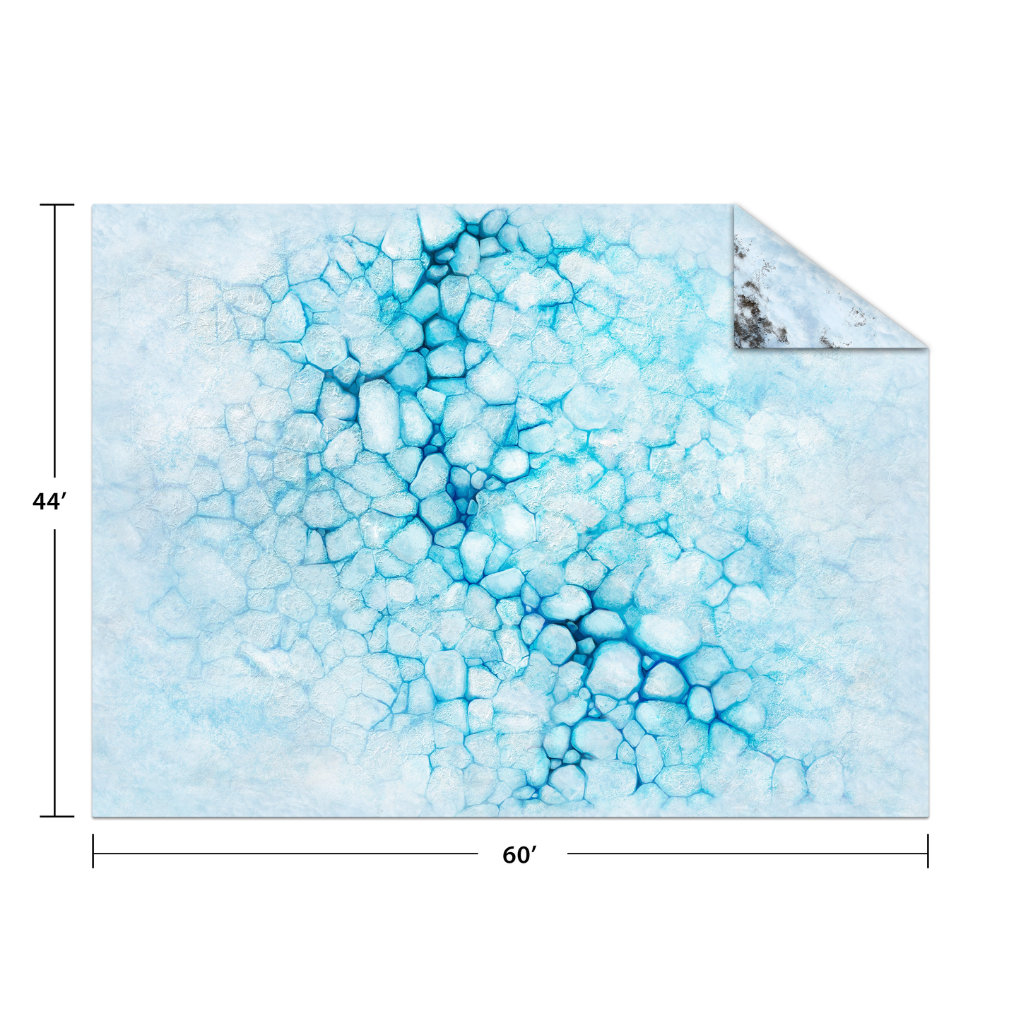 44"x60" ICE FLOE/FROZEN TUNDRA GAME MAT