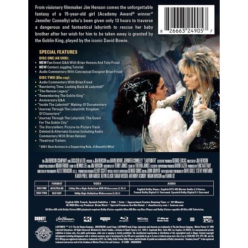 LABYRINTH (STEELBOOK) 4K ULTRA HD AND BLU-RAY