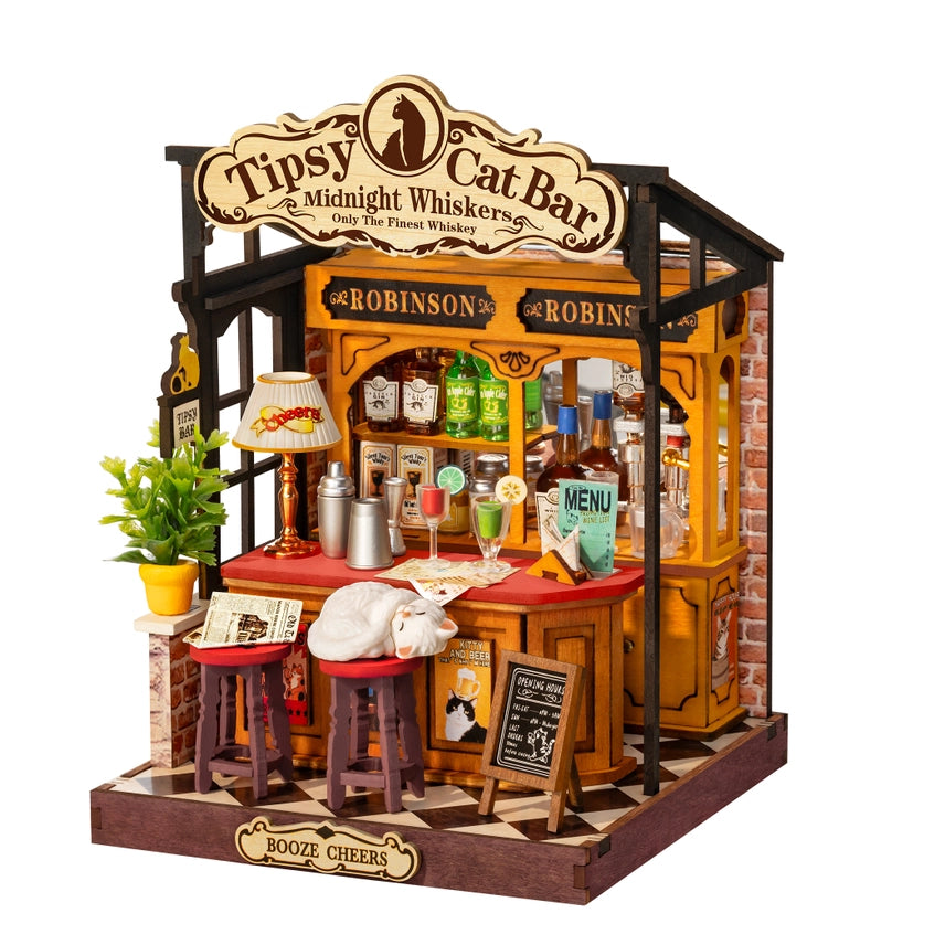 TIPSY CAT BAR 3D WOODEN PUZZLE KIT