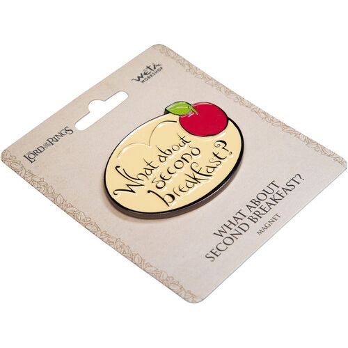 THE LORD OF THE RINGS WHAT ABOUT SECOND BREAKFAST? ENAMEL MAGNET