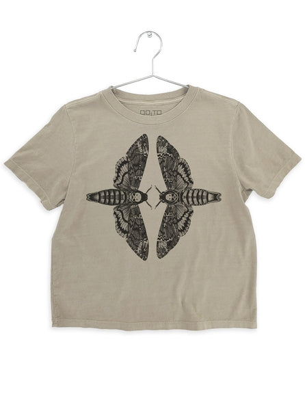 DUELING DEATHHEAD MOTHS CROP TEE BY BY GO TO THE DEVIL