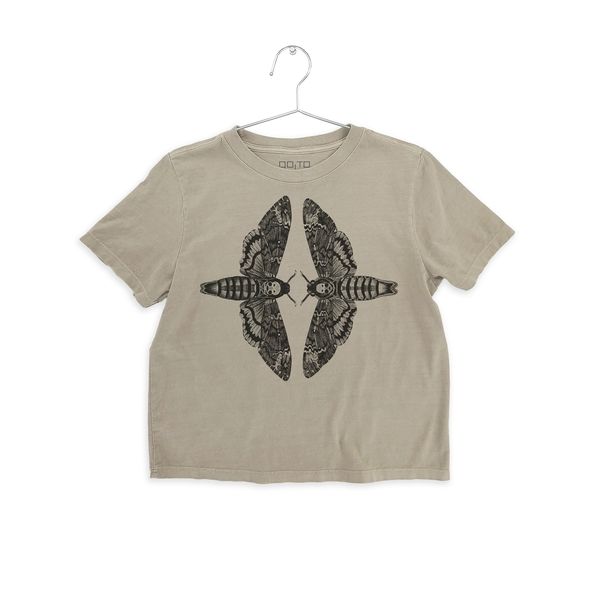 DUELING DEATHHEAD MOTHS CROP TEE BY BY GO TO THE DEVIL
