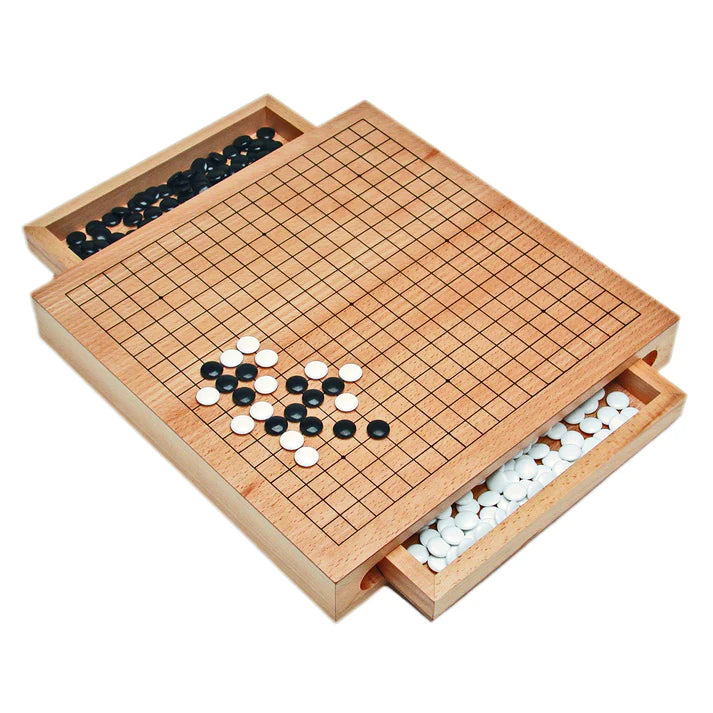 WOODEN GO SET WITH DRAWERS 12"