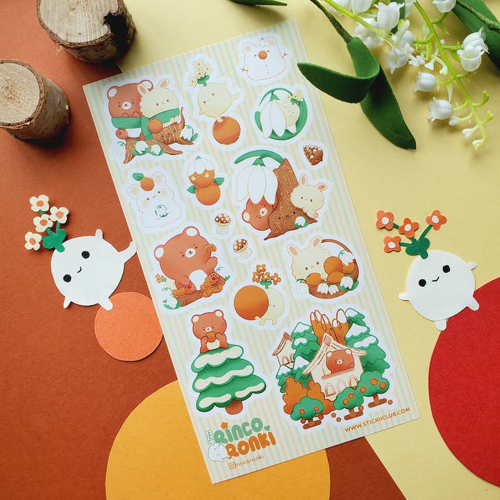WINTER ORANGE HARVEST STICKER SHEET
