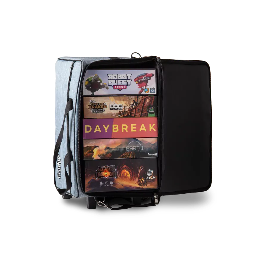 PREMIUM ROLLING BOARD GAME BAG CARBON FIBER BLACK