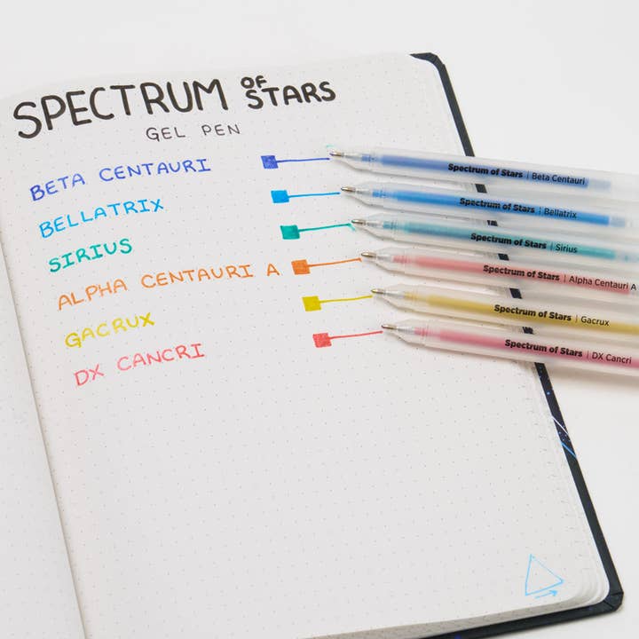 SPECTRUM OF STARS GLITTER GEL PEN SET