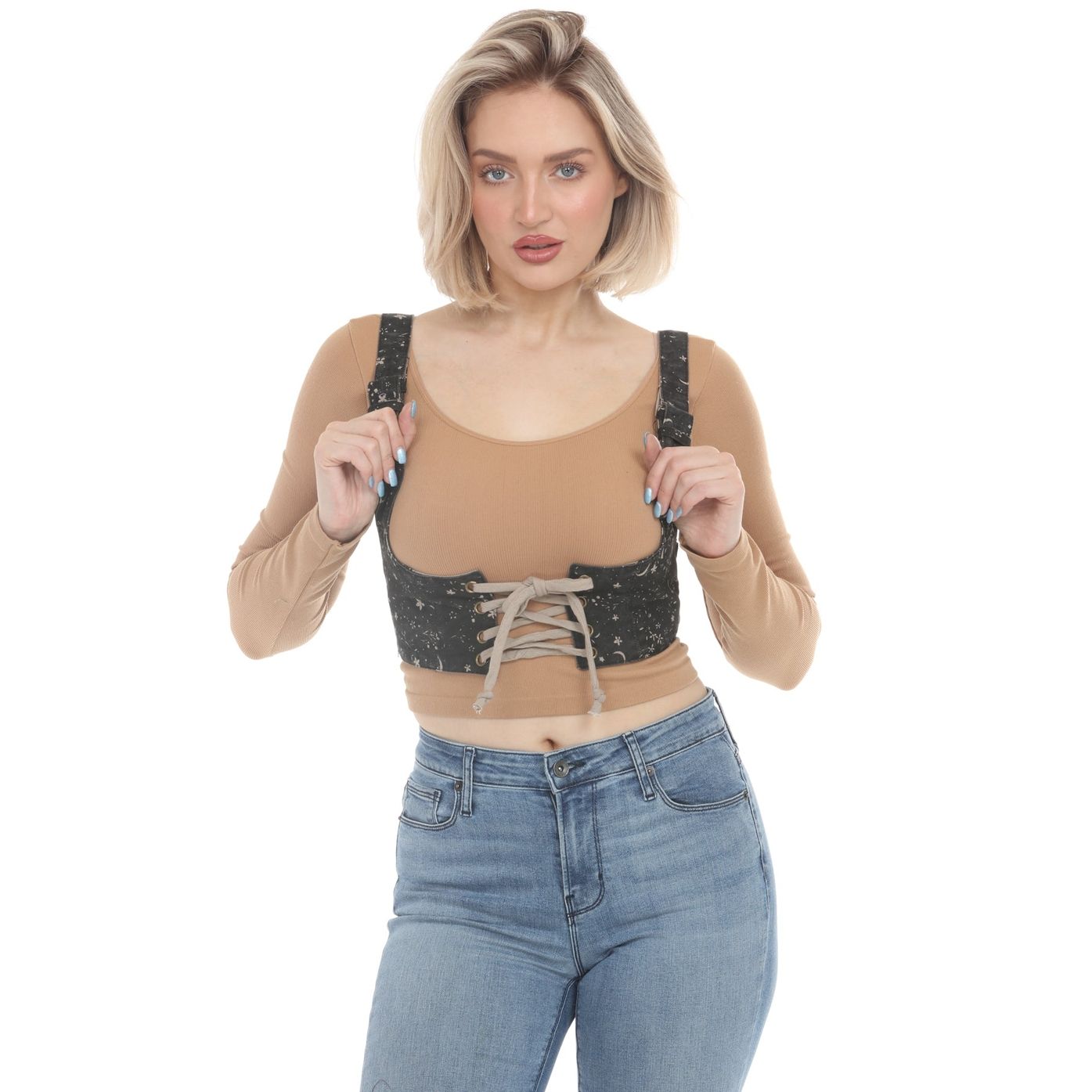 CELESTIAL CORSET VEST - BLACK