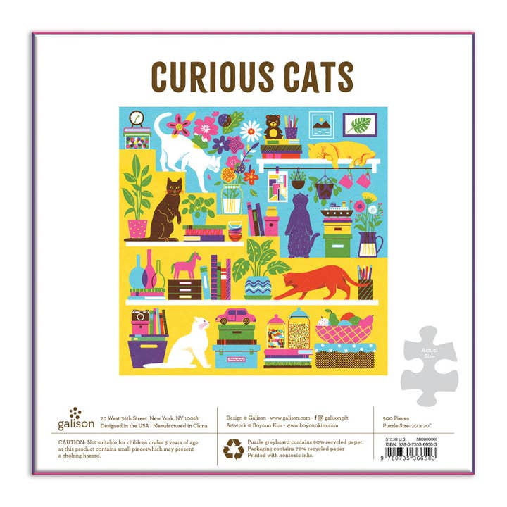 CURIOUS CATS 500PC PUZZLE