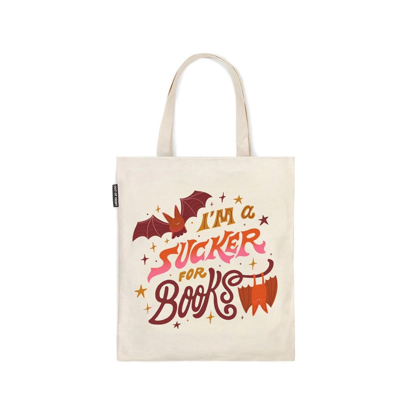 I'M A SUCKER FOR BOOKS BATTY TOTE BAG